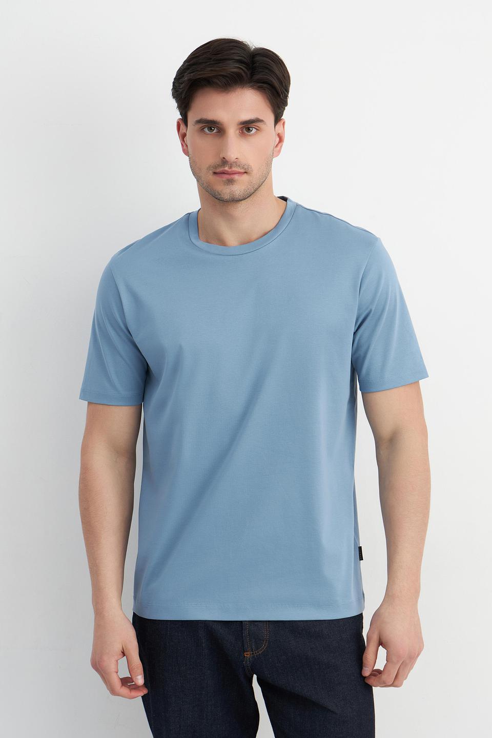 Футболка Bugatti gold голубая