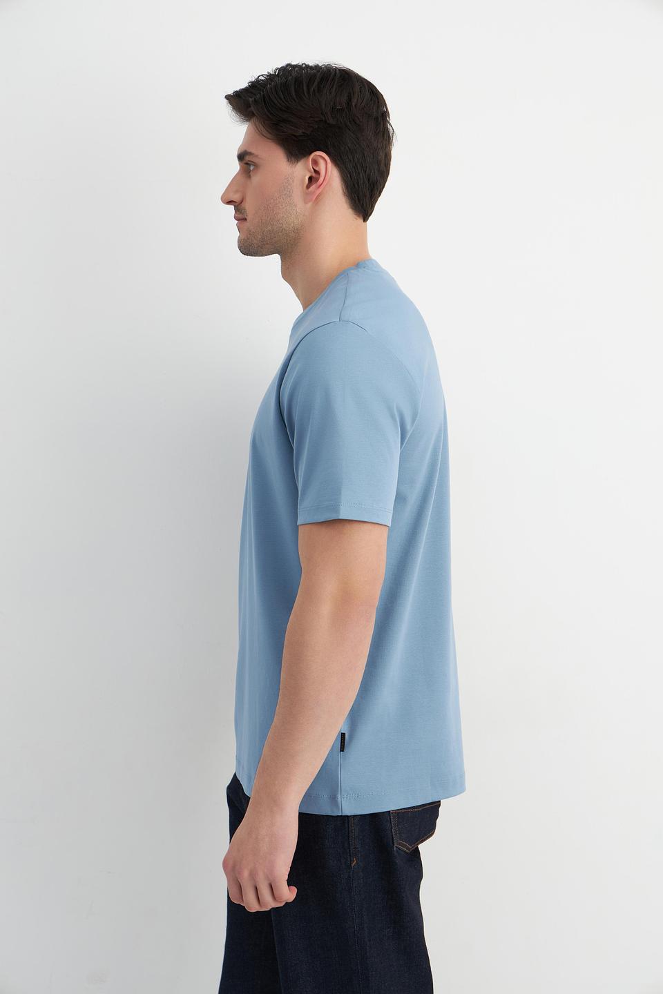 Футболка Bugatti gold голубая