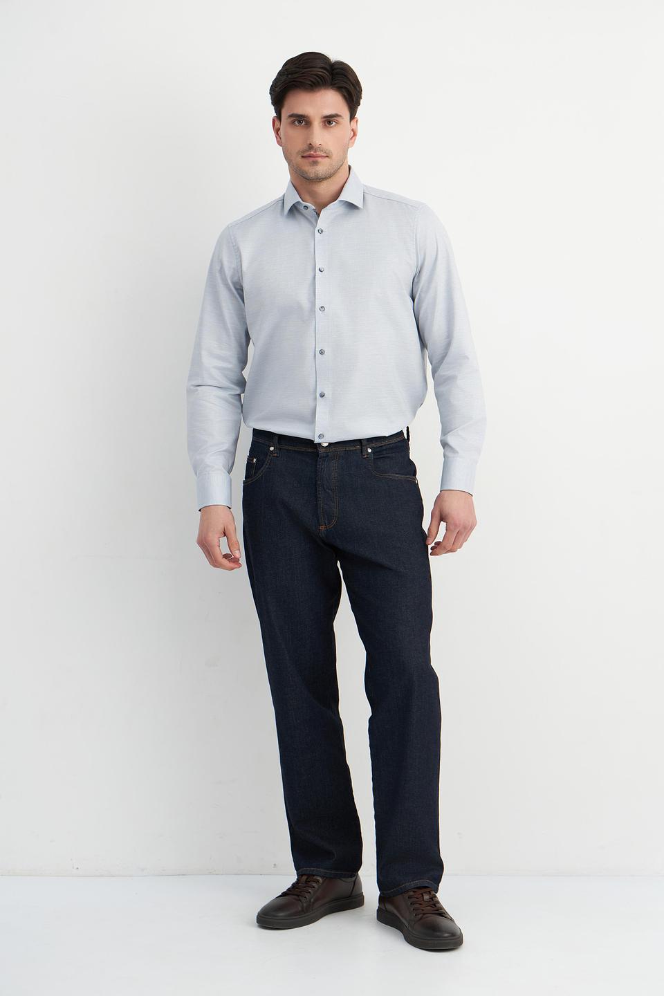 Рубашка Venti приталенная светло-голубая