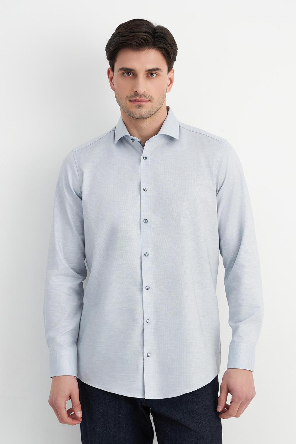 Рубашка Venti приталенная светло-голубая
