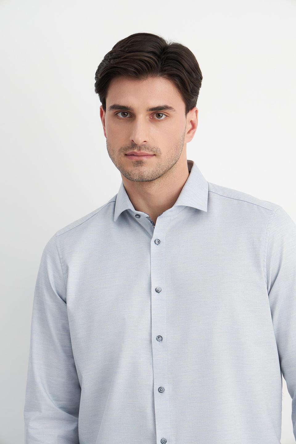 Рубашка Venti приталенная светло-голубая