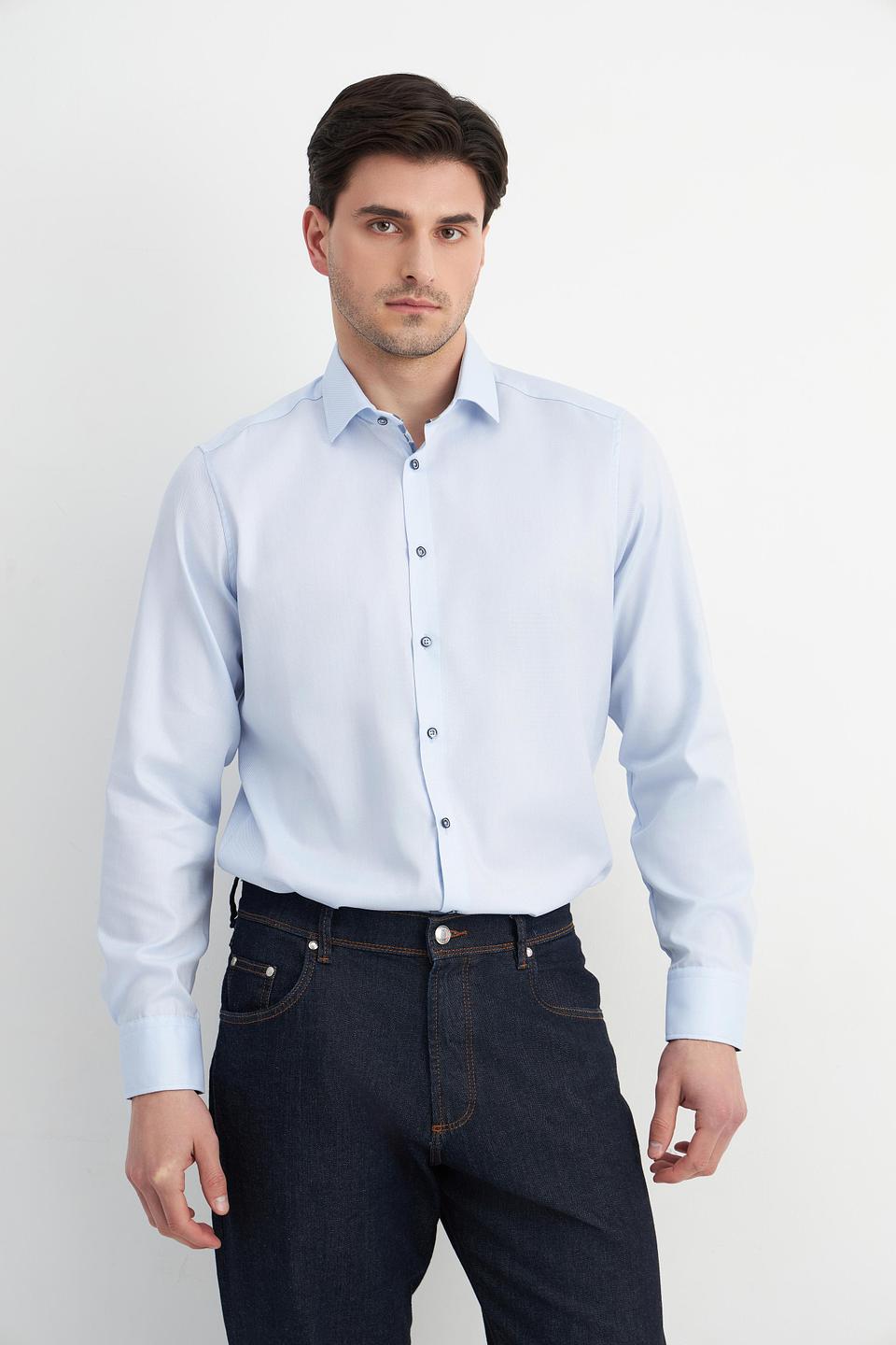 Рубашка Venti голубая приталенная