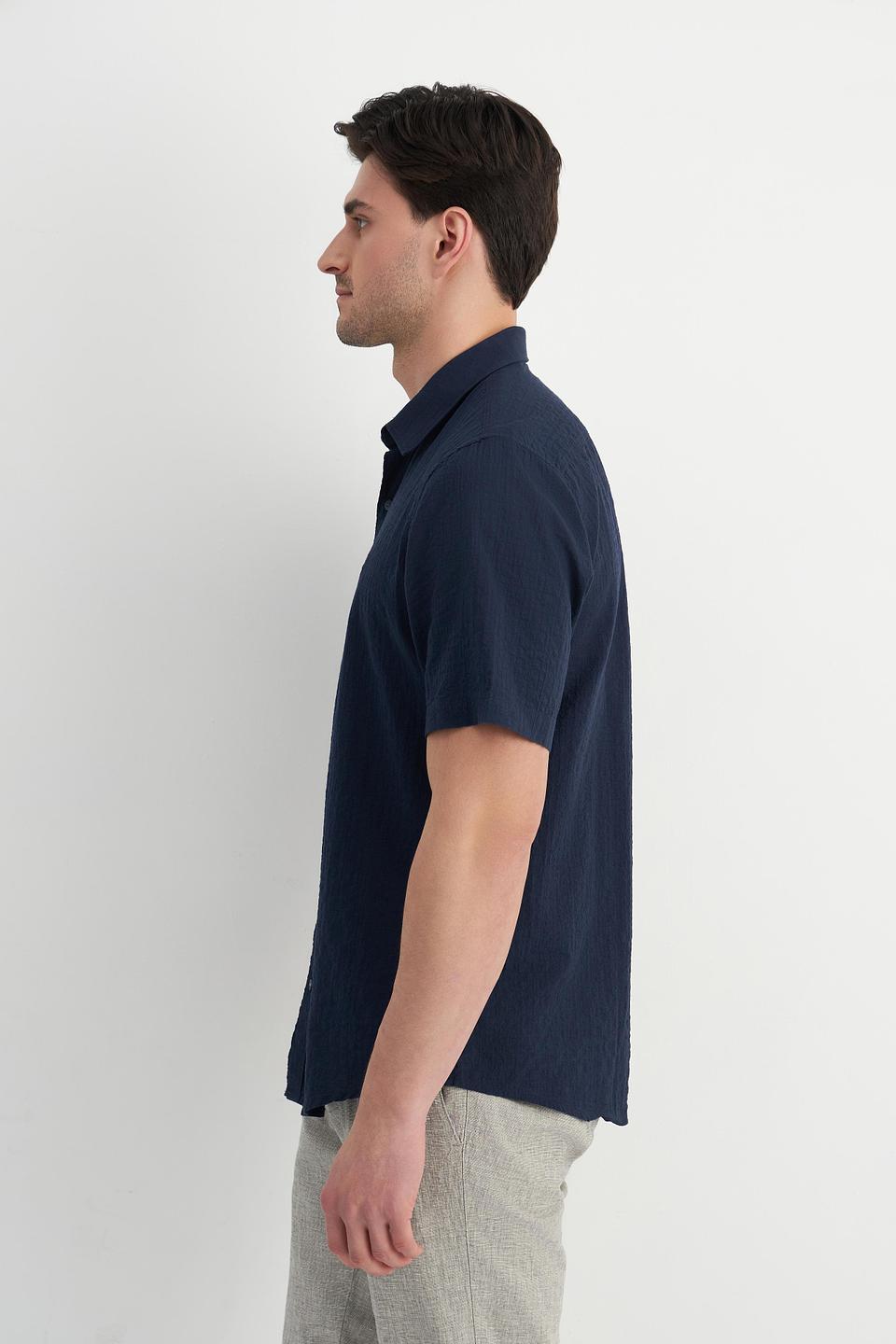 Рубашка Lerros с вышивкой синяя