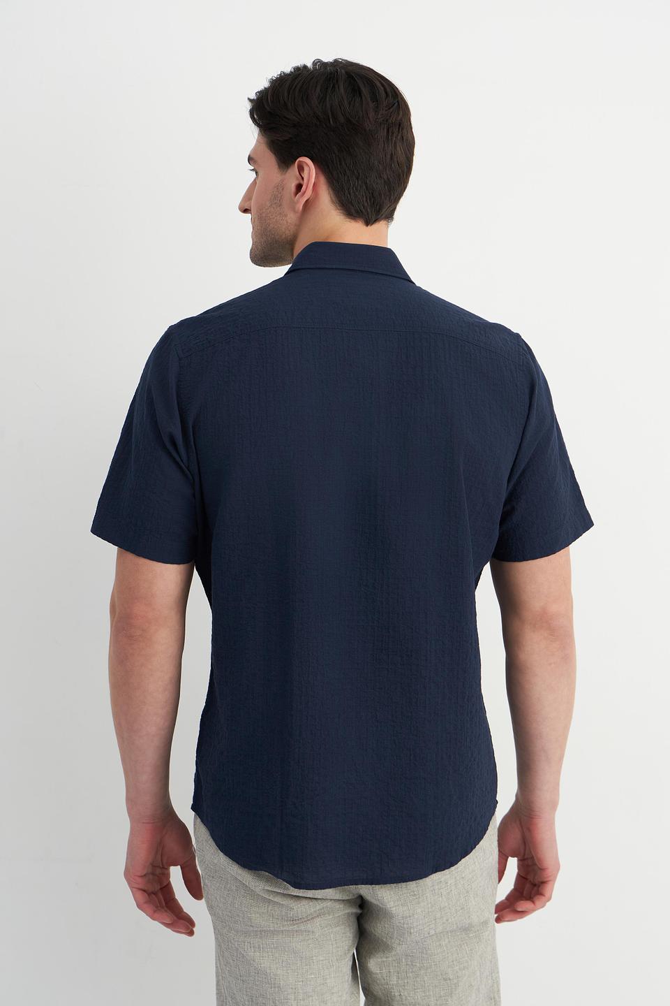 Рубашка Lerros с вышивкой синяя