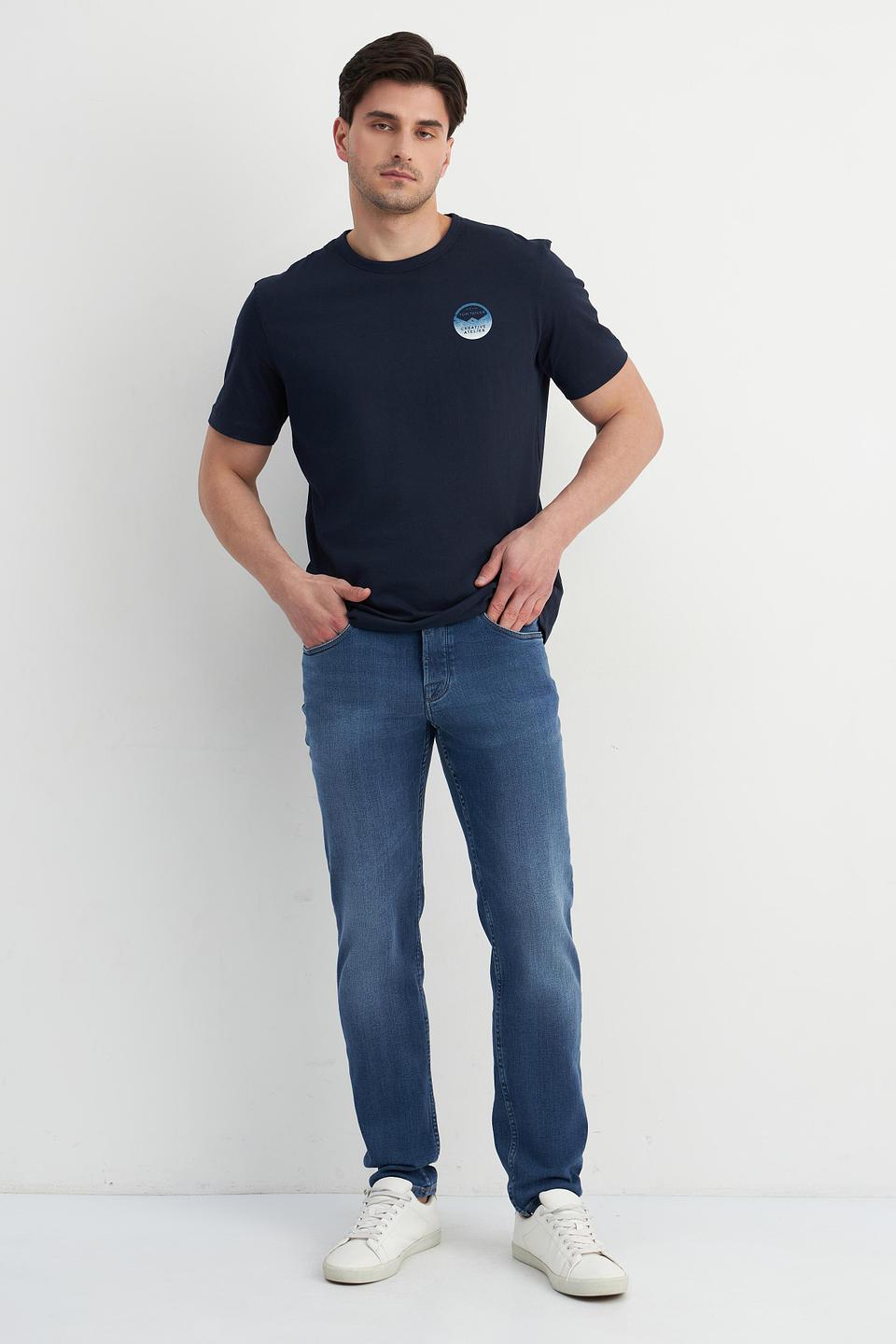 Джинсы Bugatti с вышивкой синие