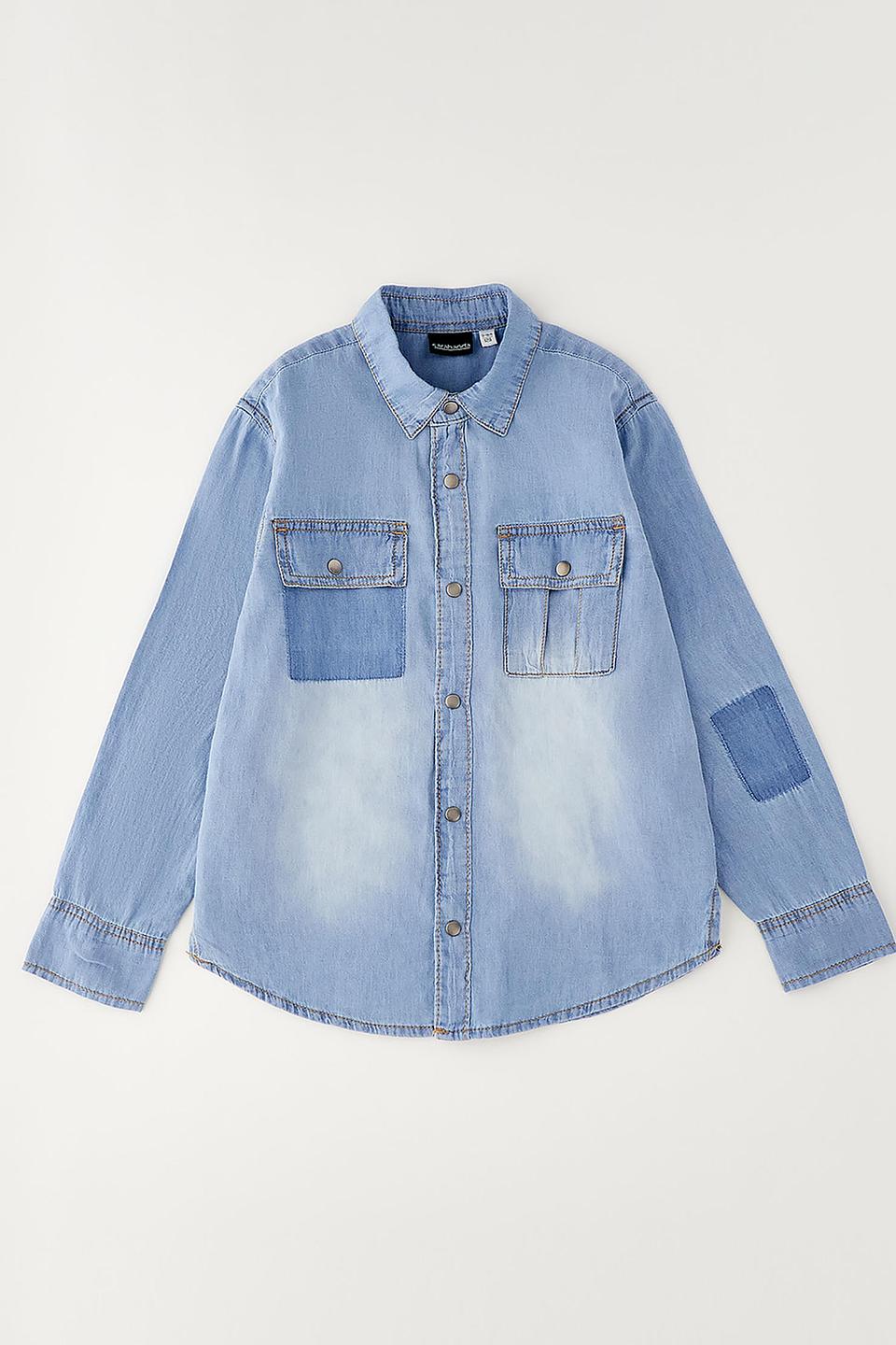 Рубашка Sarabanda джинсовая голубая