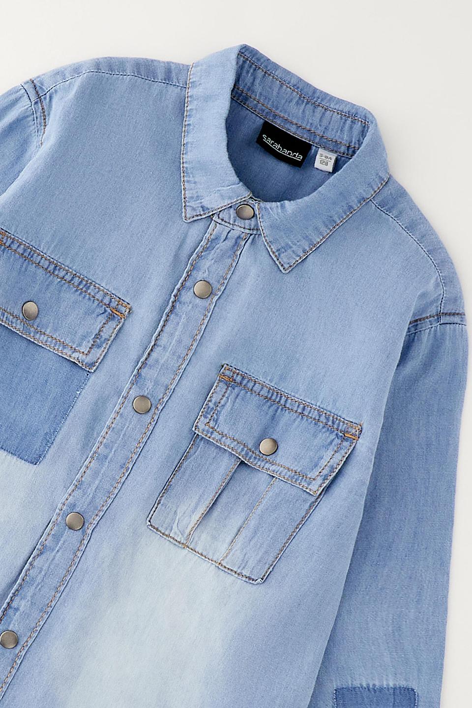 Рубашка Sarabanda джинсовая голубая