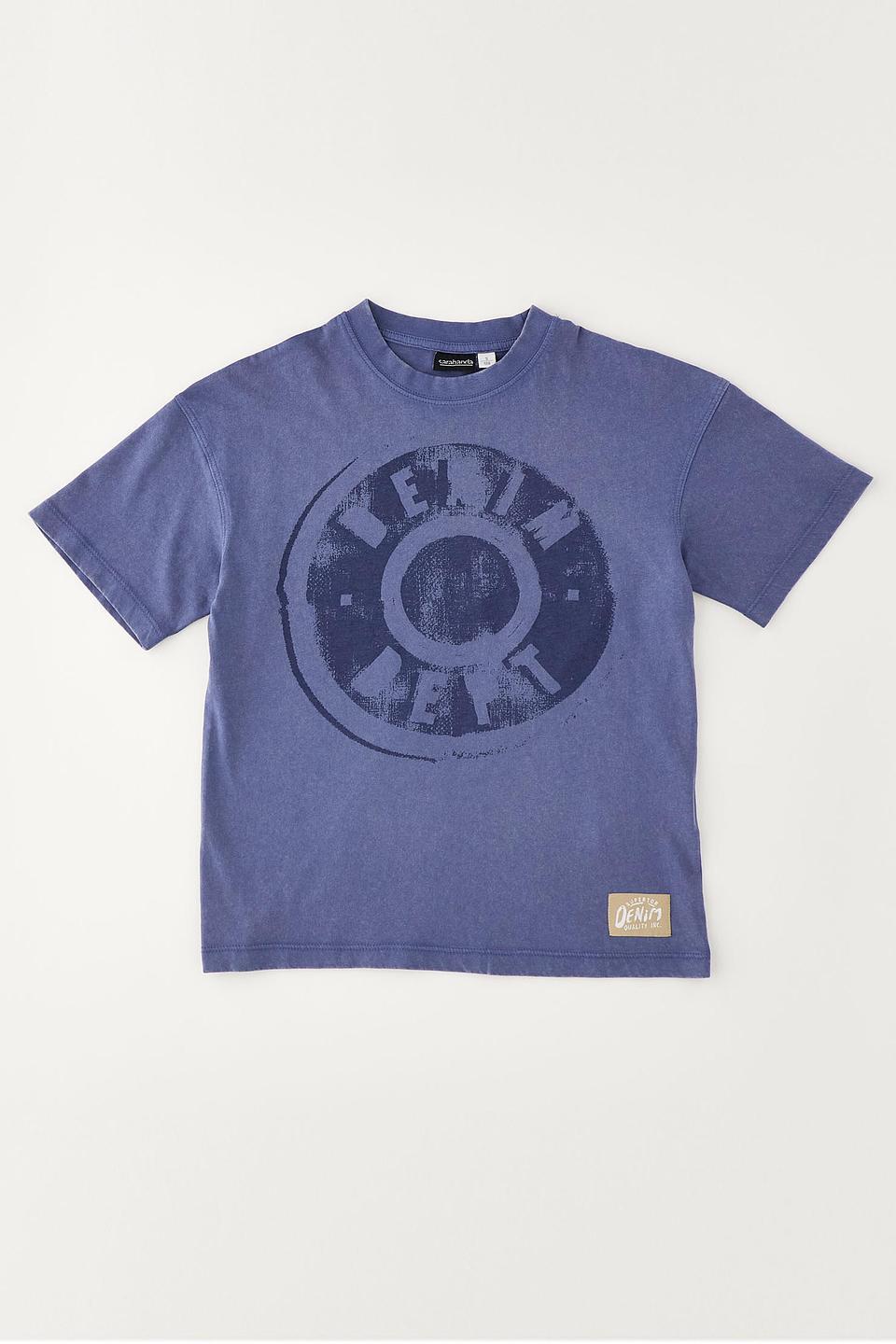 Футболка Sarabanda с принтом синяя