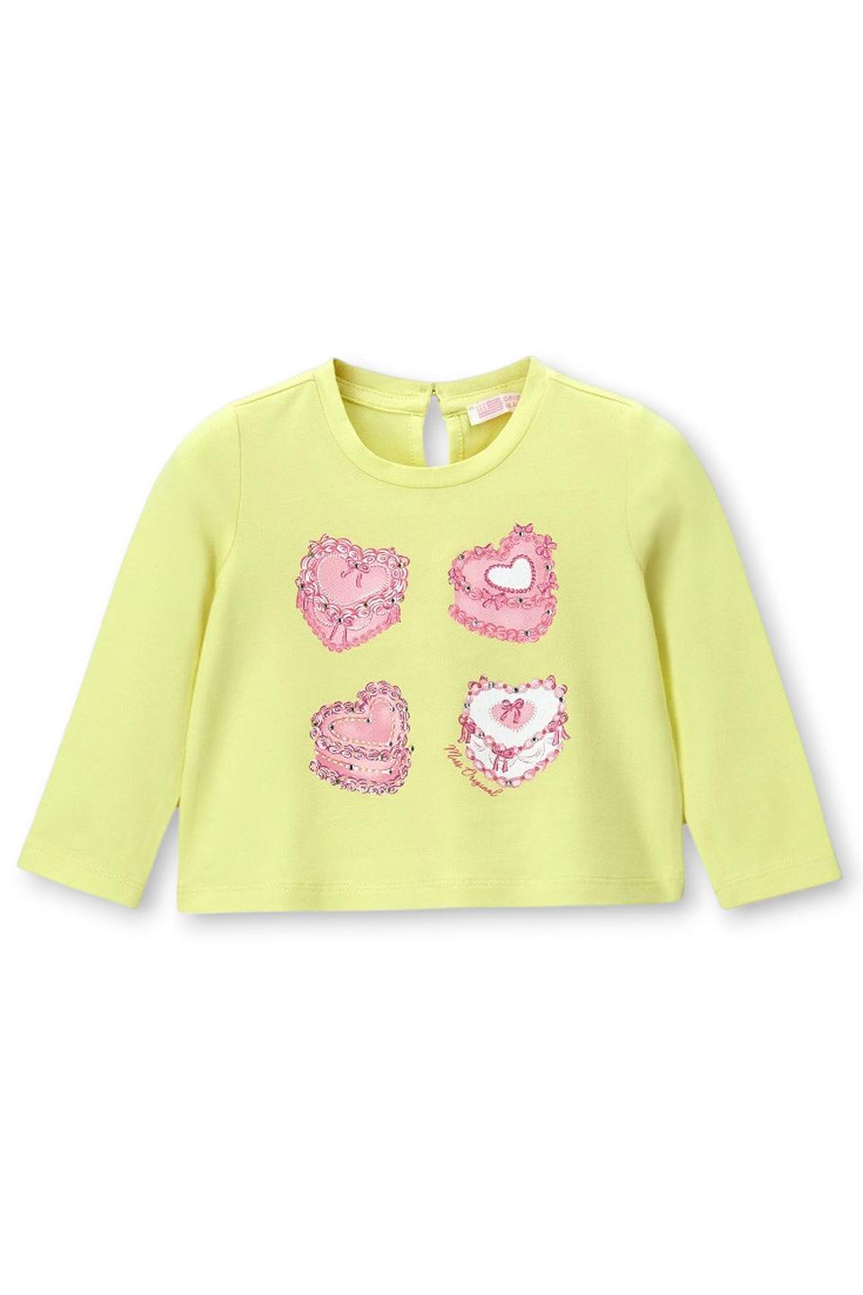 Футболка Original Marines с сердечками лайм