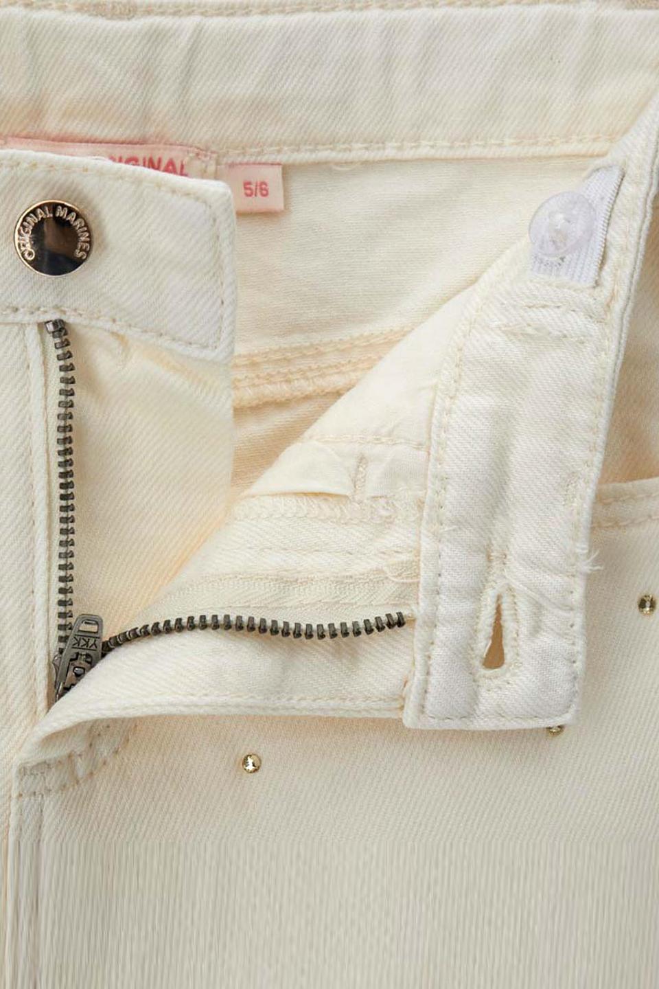 Джинсы Original Marines со стразами, бежевые