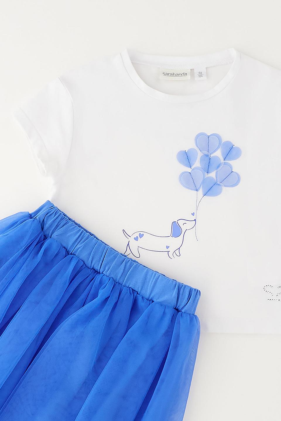 Юбка Sarabanda с оборками голубая