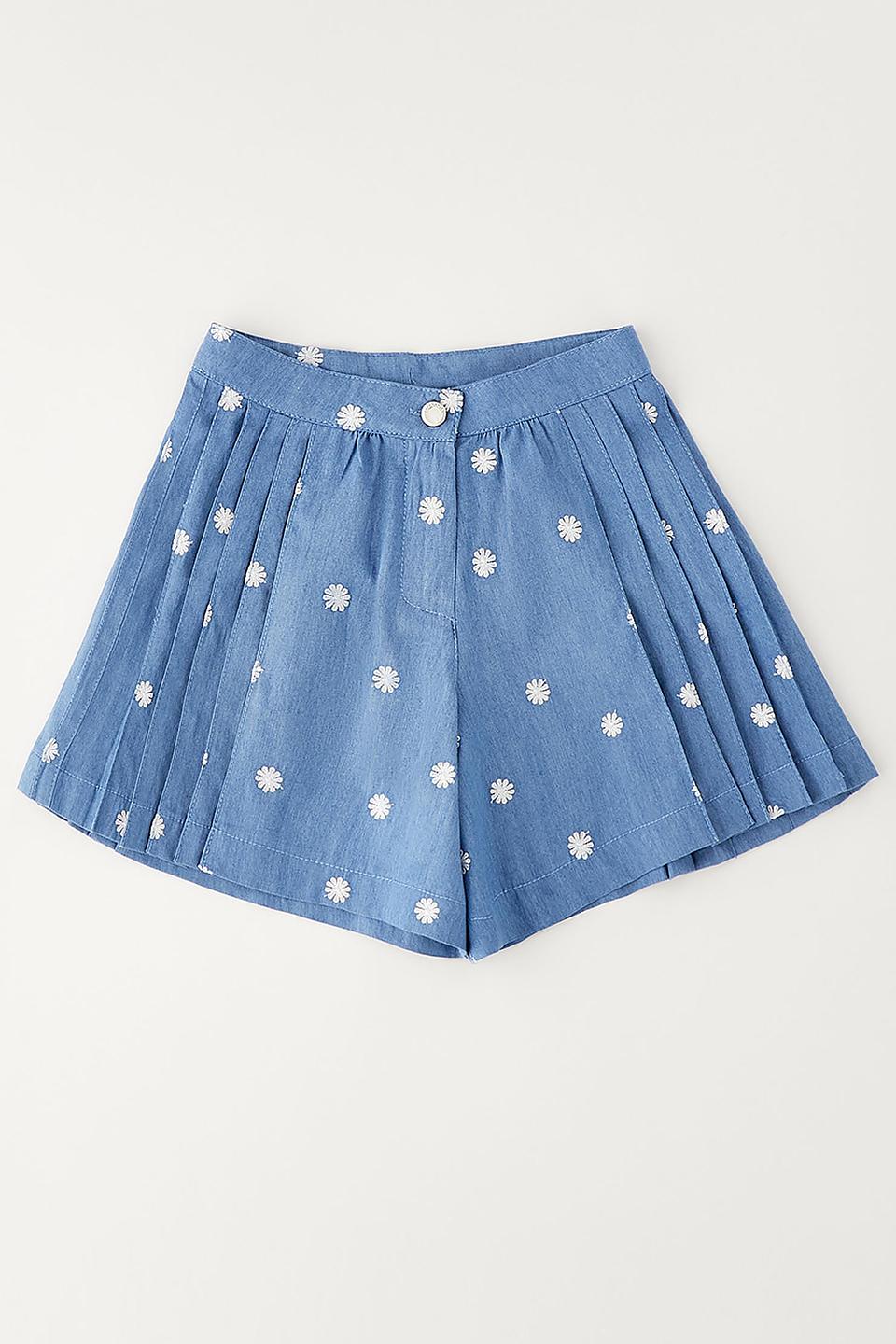 Джинсы Sarabanda с цветами голубой