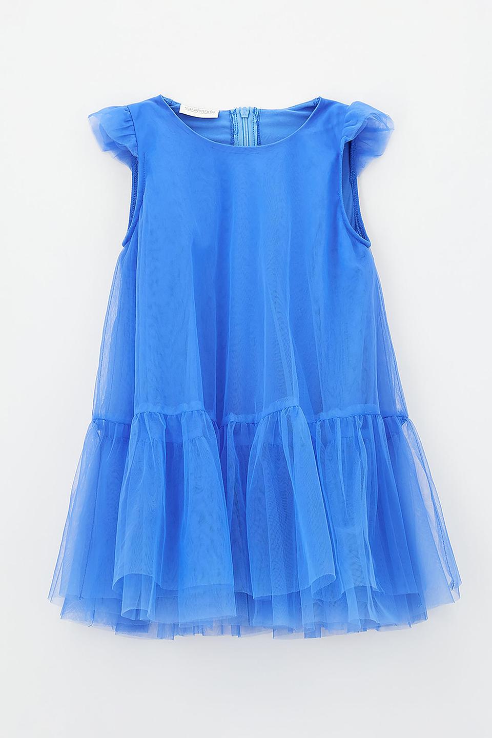 Платье Sarabanda голубое с воланами