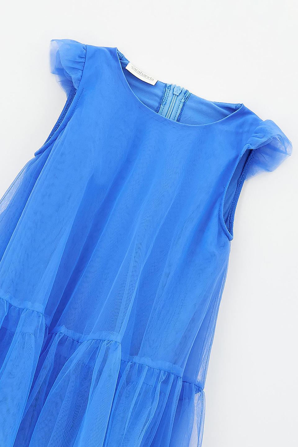 Платье Sarabanda голубое с воланами