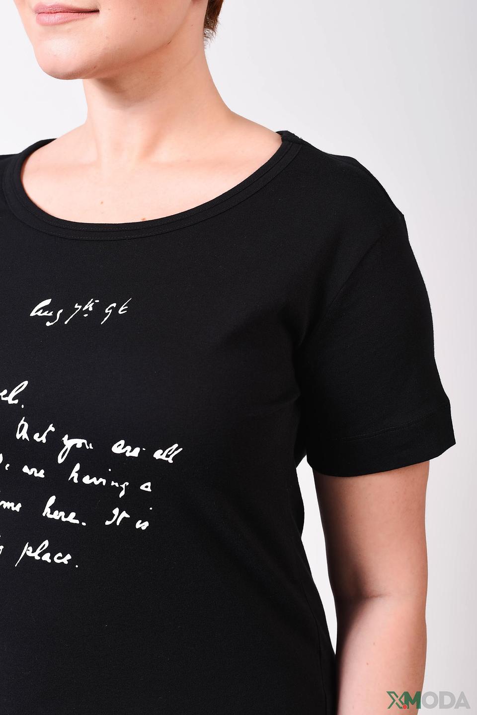 Футболка Just Valeri с принтом чёрная