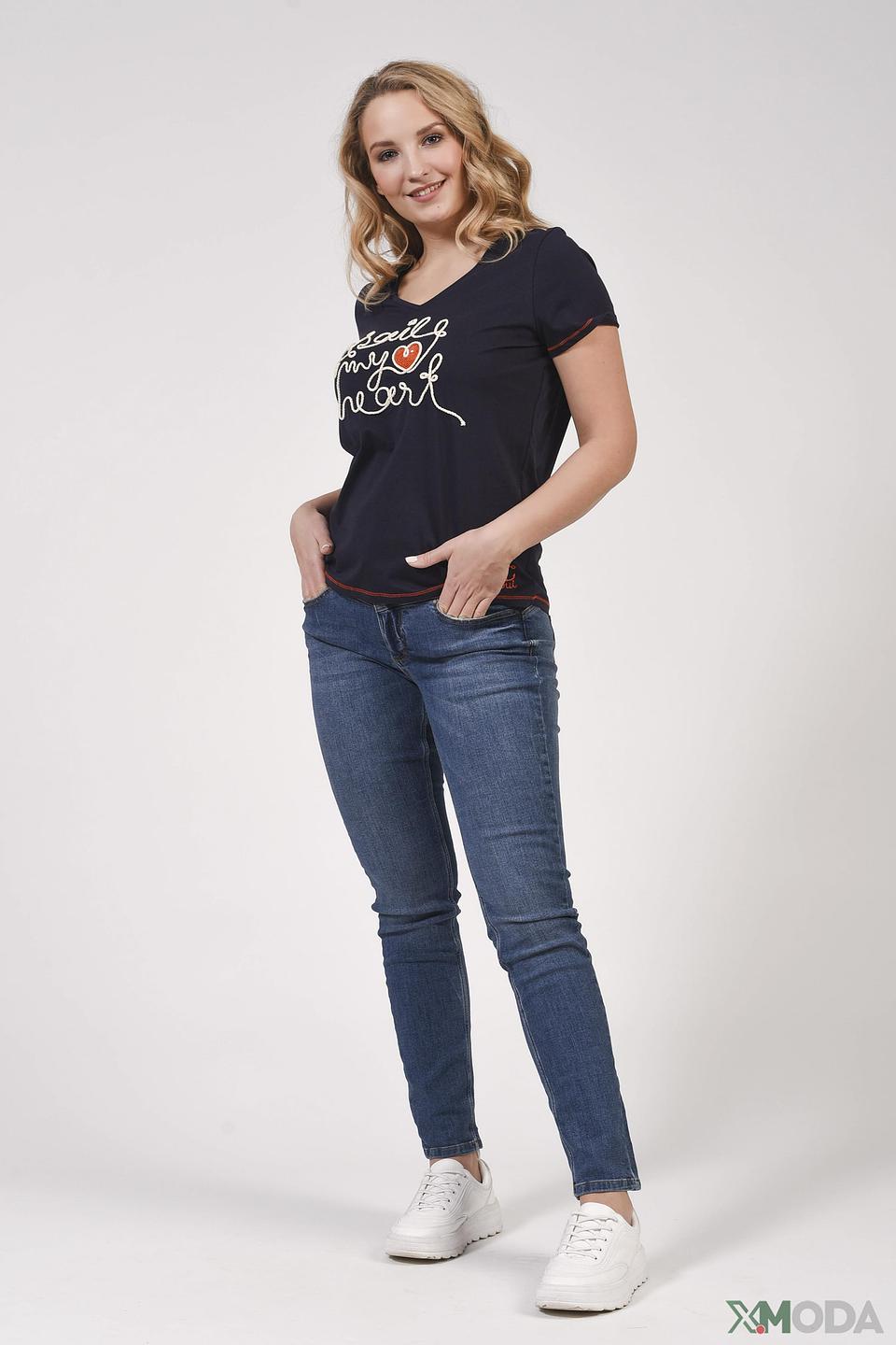 Джинсы скинни Oui синие