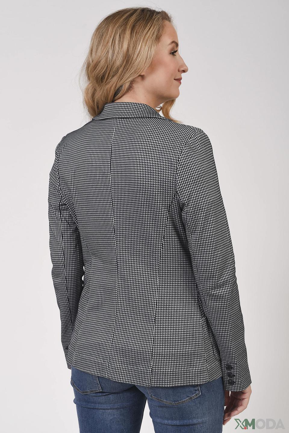 Жакет Oui в клетку серый