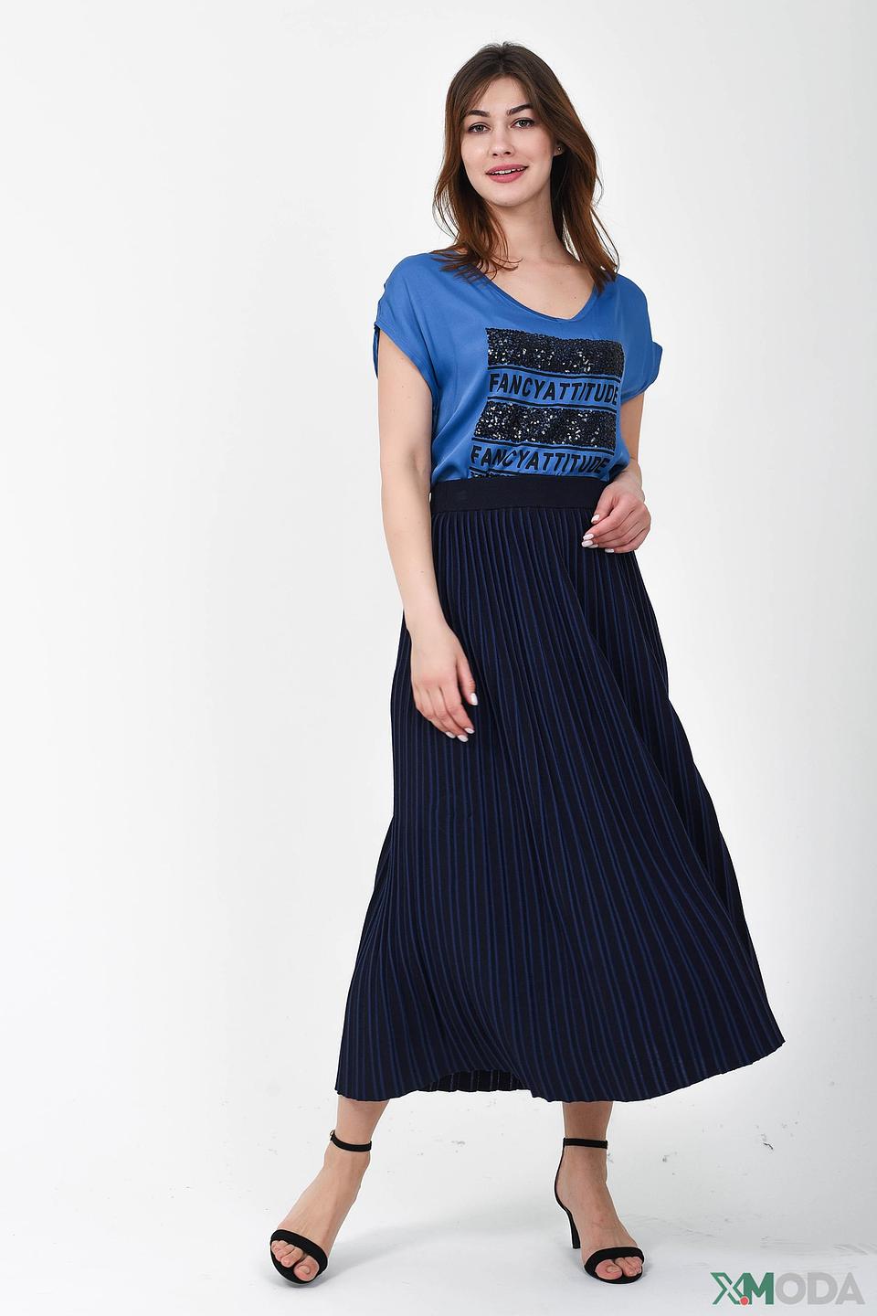 Футболка Marc Aurel с пайетками синяя