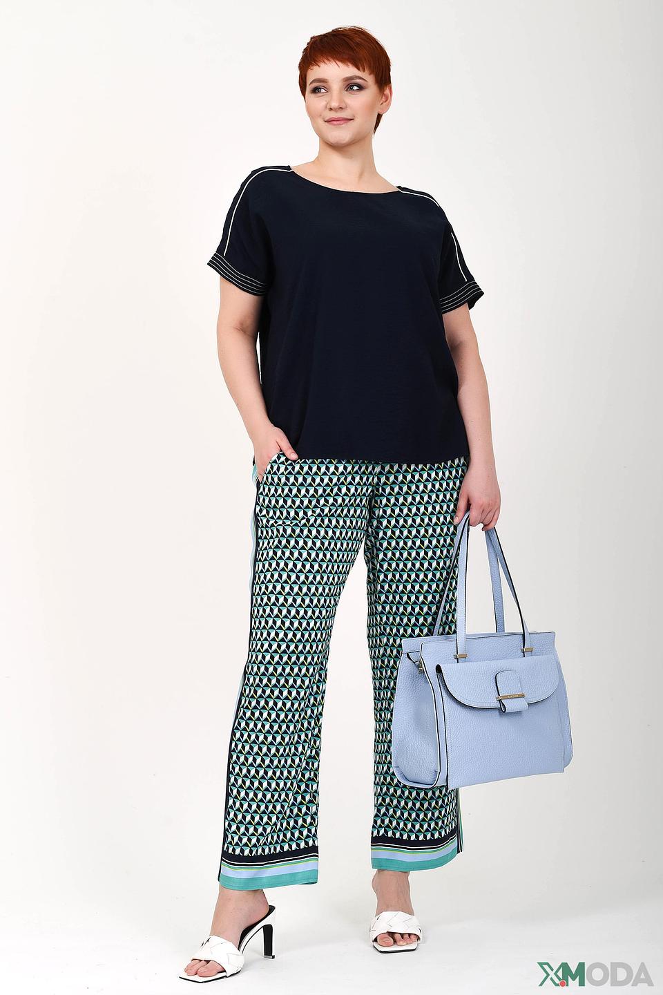 Блуза Betty Barclay тёмно-синяя с отделкой