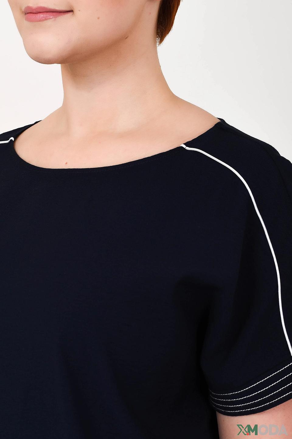 Блуза Betty Barclay тёмно-синяя с отделкой