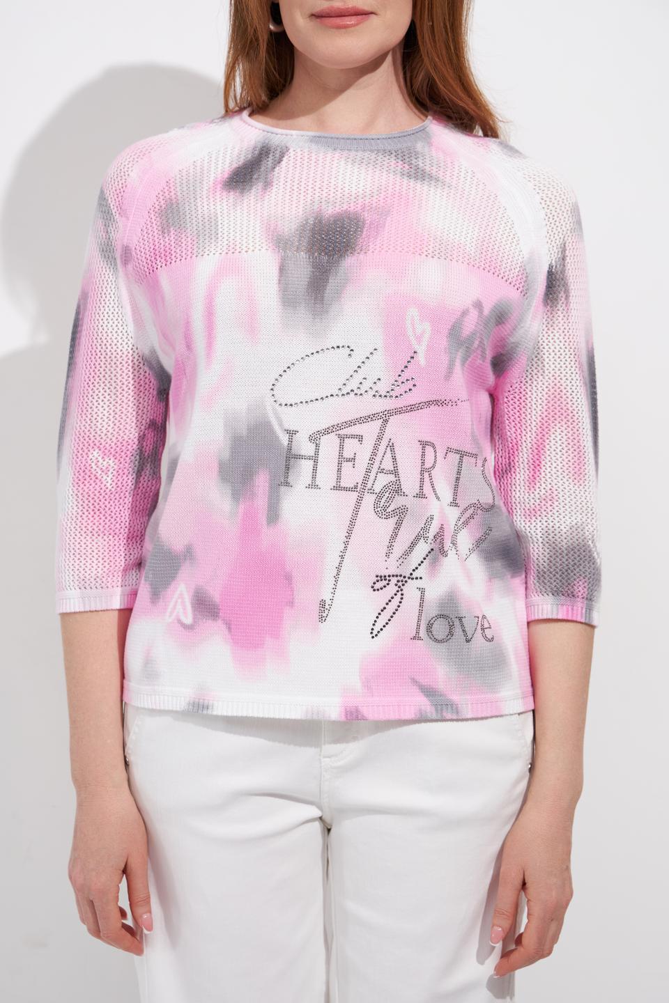 Пуловер Rabe collection с принтом 'Hearts'