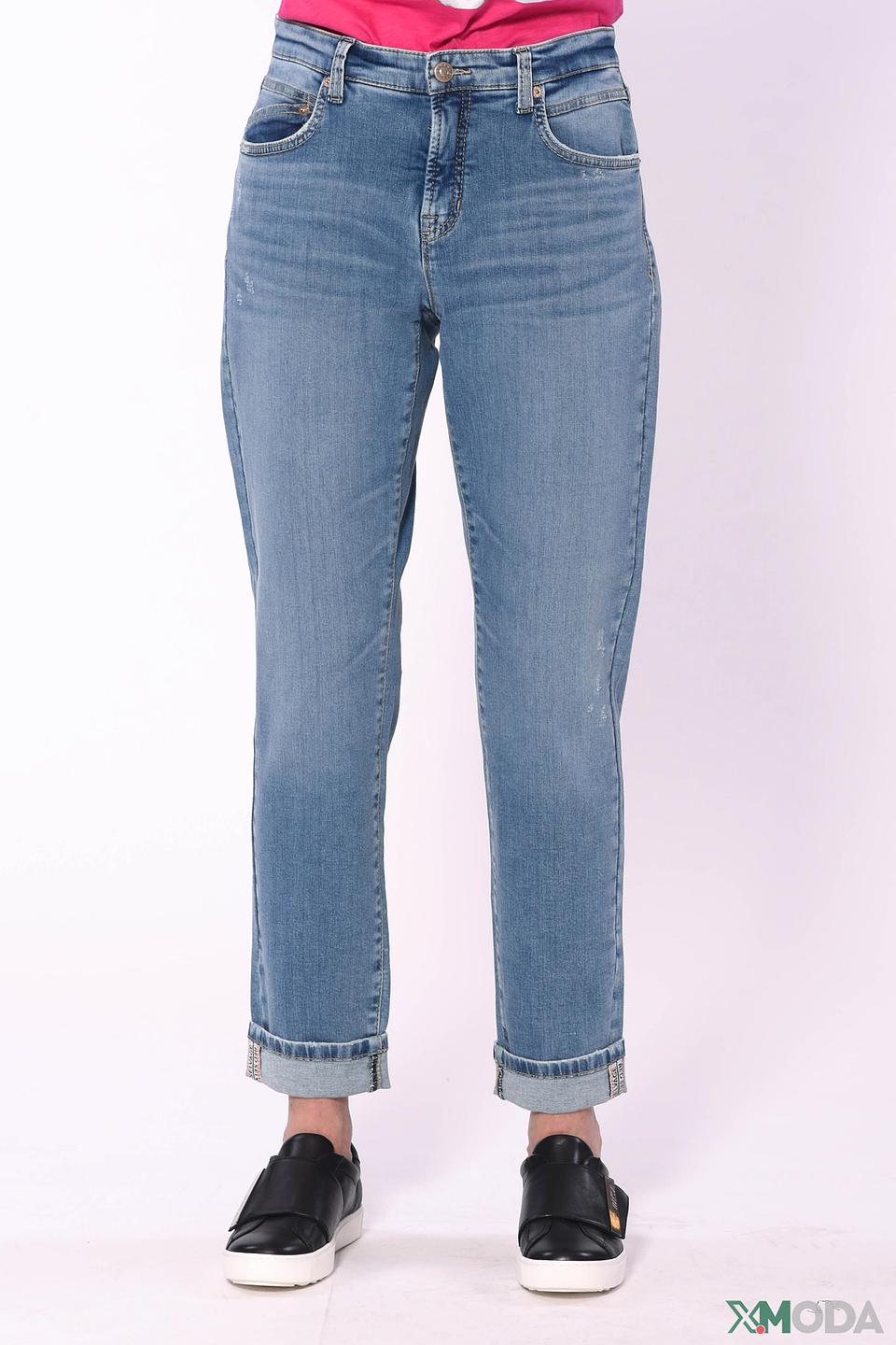 Джинсы Cambio с потертостями голубые