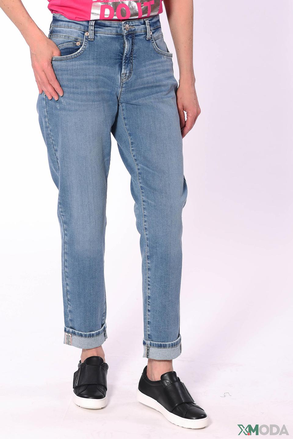 Джинсы Cambio с потертостями голубые