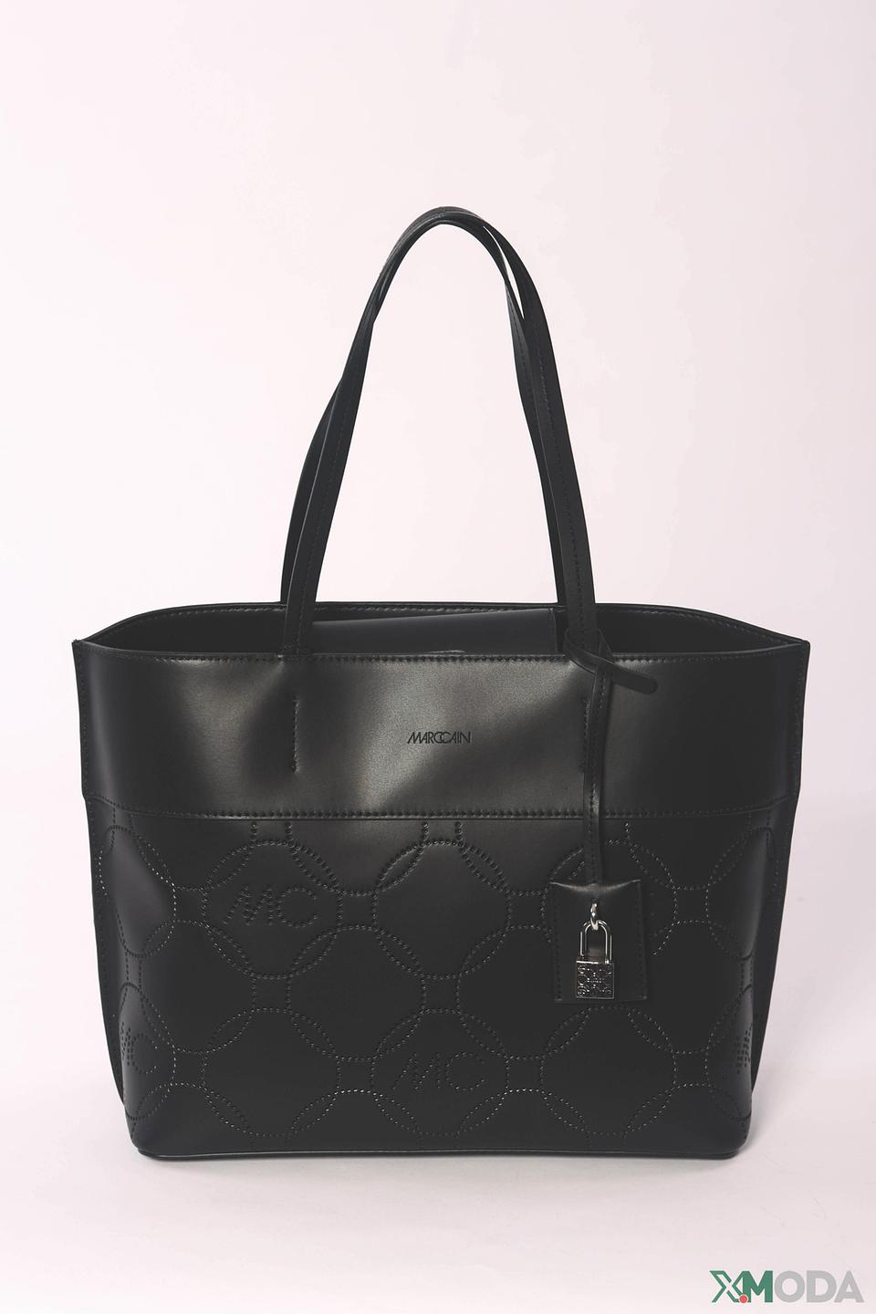Сумка Marc Cain с тиснением чёрная