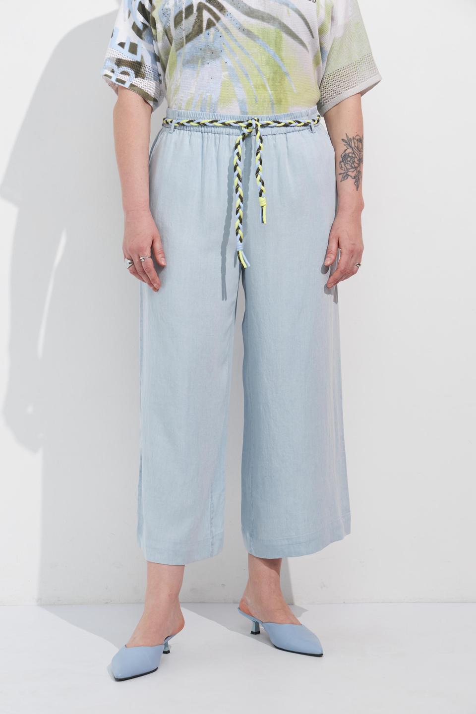 Светло-голубые широкие брюки Rabe collection