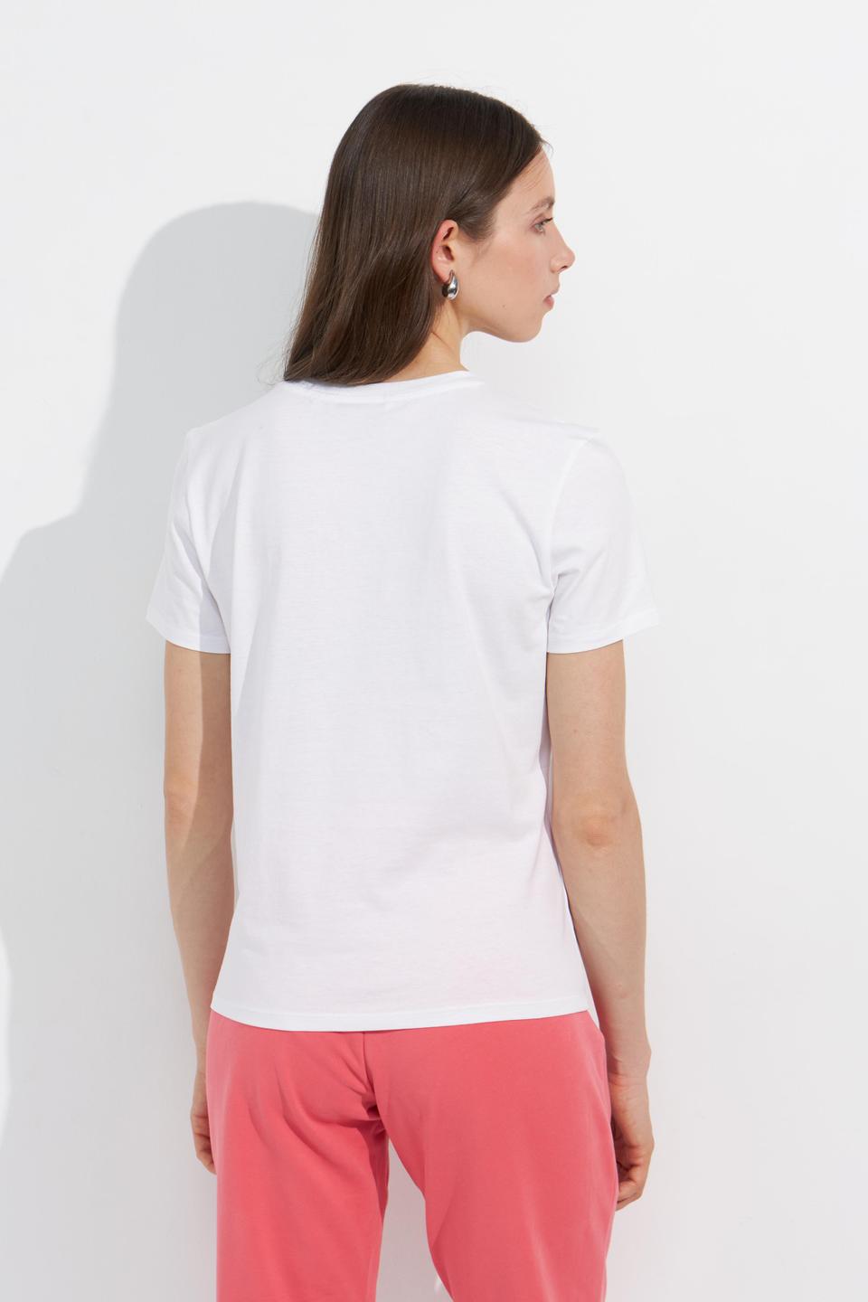 Белая футболка с принтом Tom Tailor