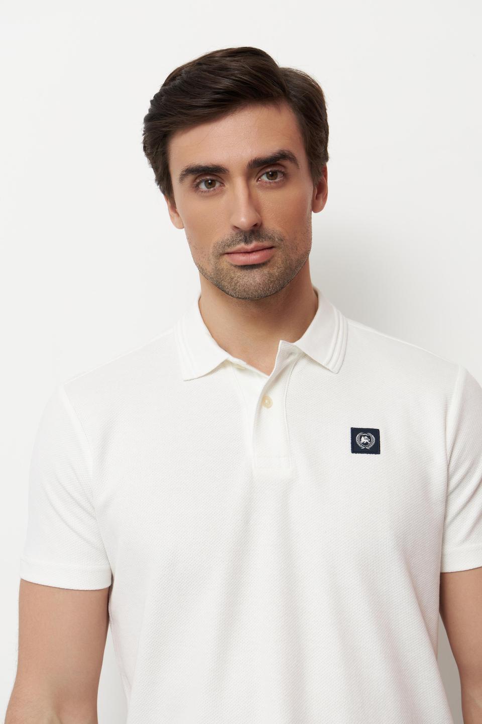 Белое поло Lerros с декоративным патчем