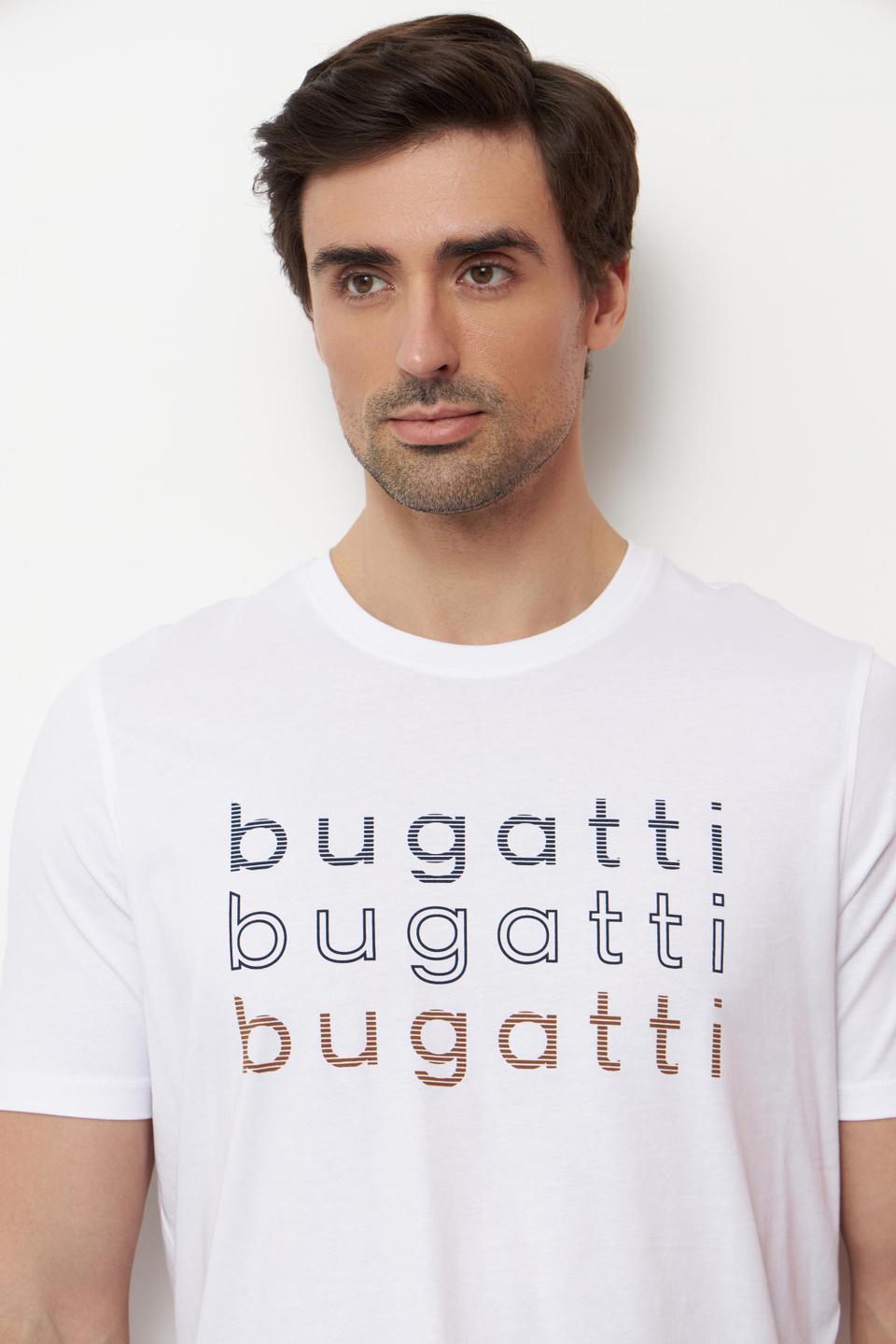 Белая футболка Bugatti с принтом