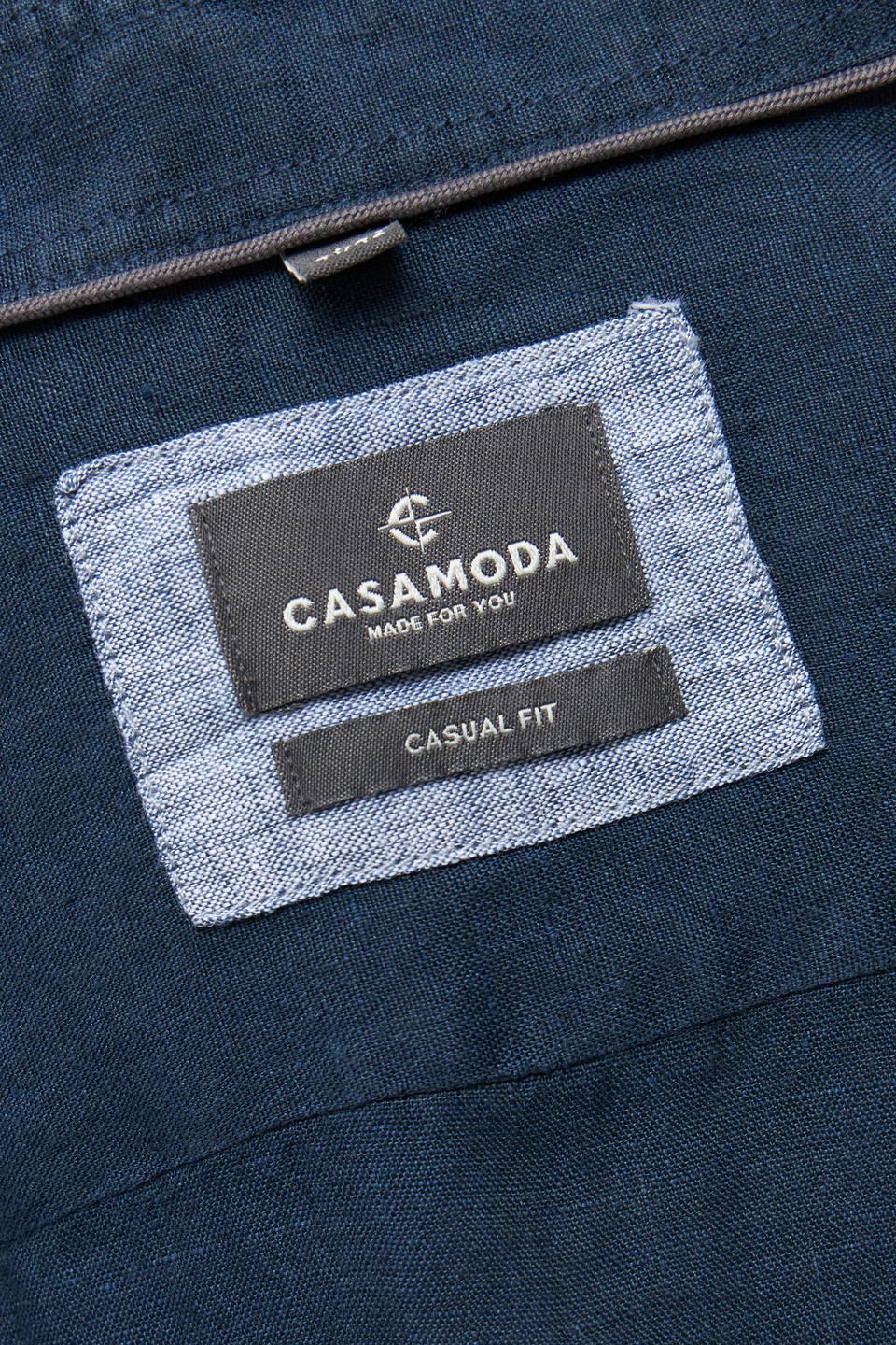 Тёмно-синяя рубашка Casa Moda с нагрудным карманом