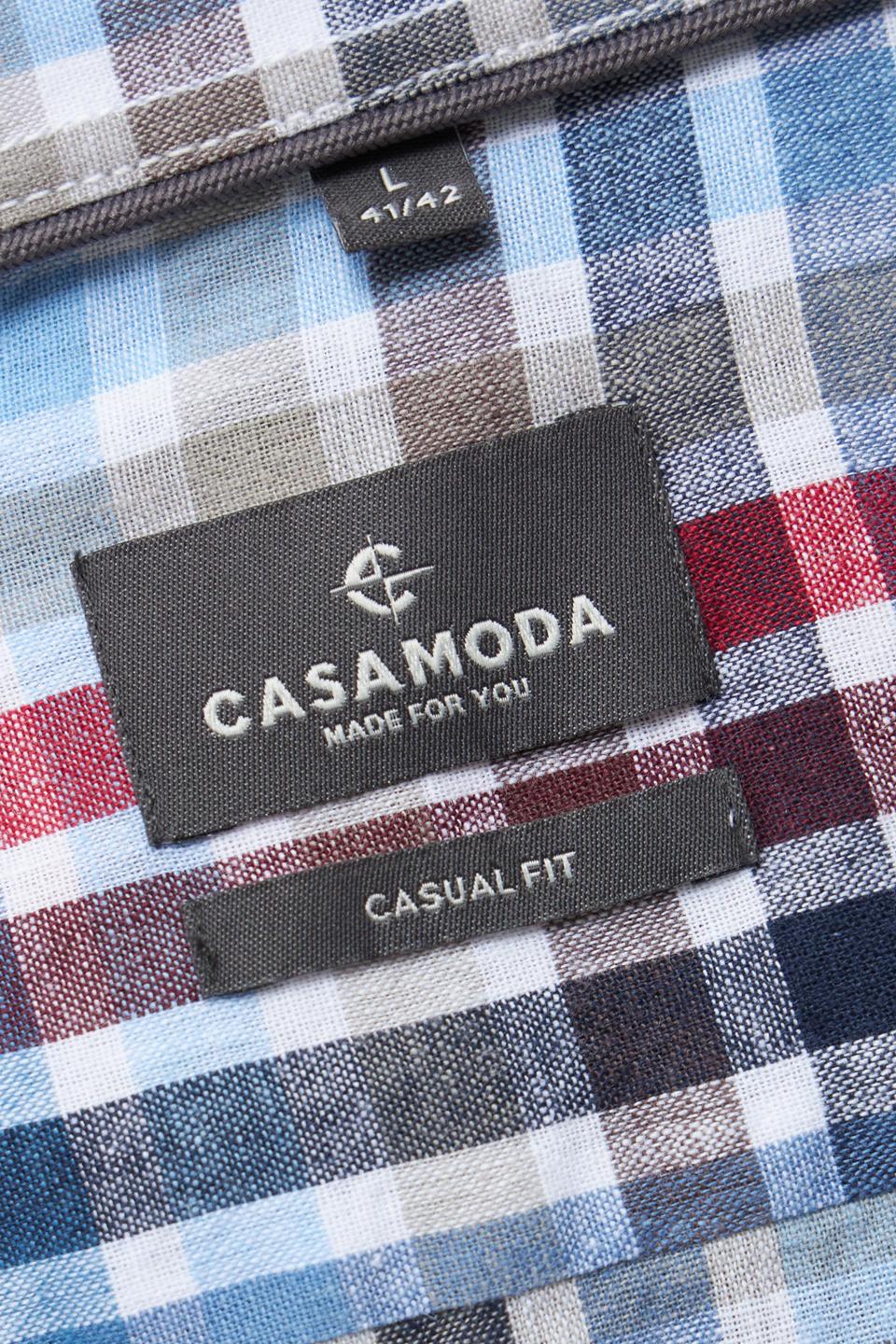 Рубашка в клетку Casa Moda синего цвета