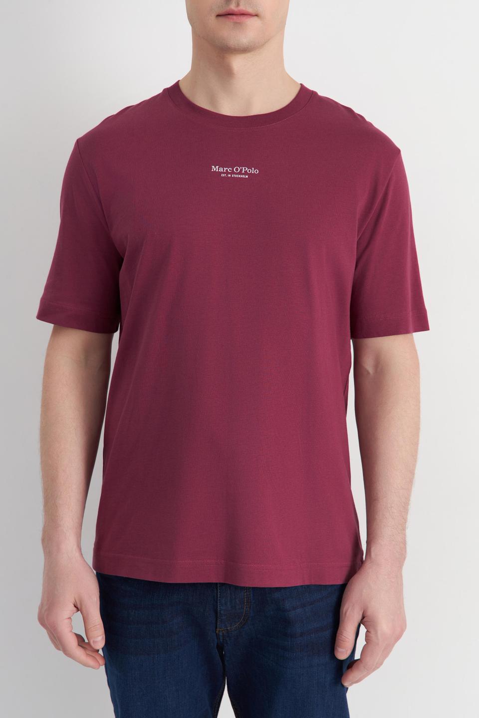 Бордовая футболка Marc O Polo с логотипом