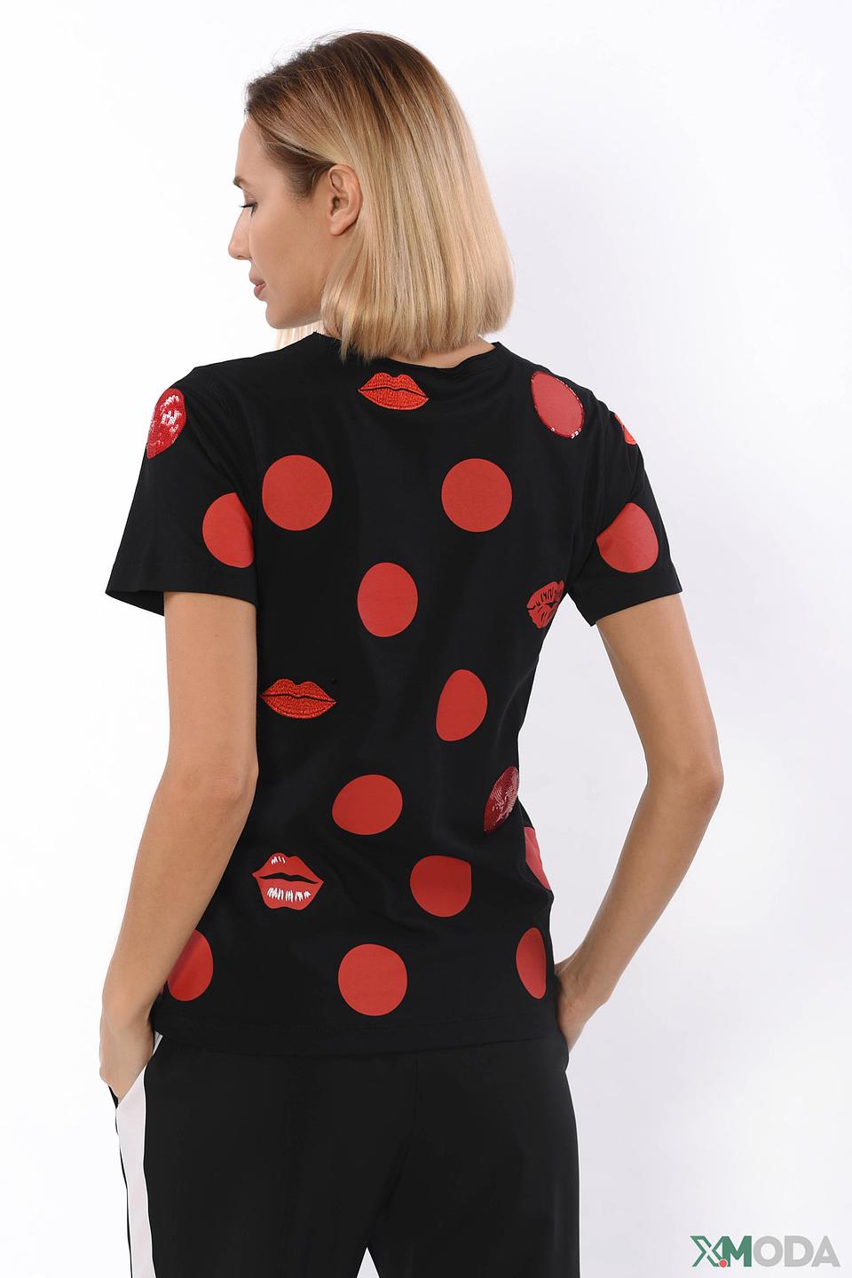 Футболка Escada Sport с принтом губ