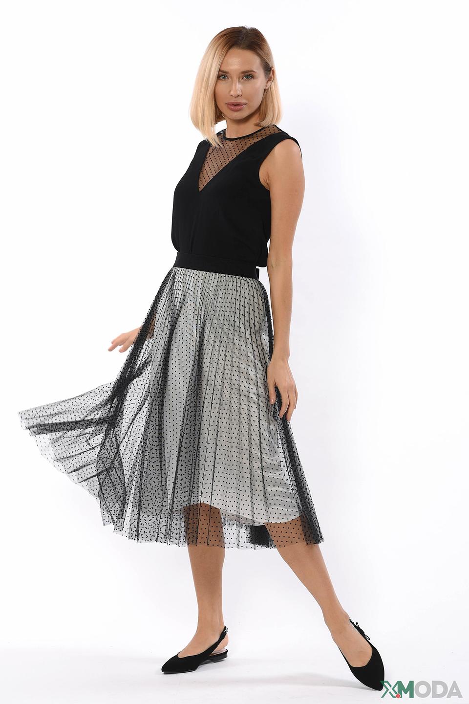 Юбка Escada Sport в горошек серая