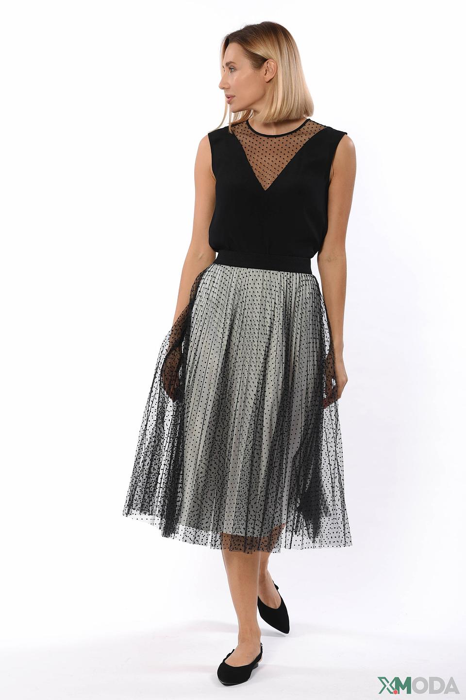 Юбка Escada Sport в горошек серая