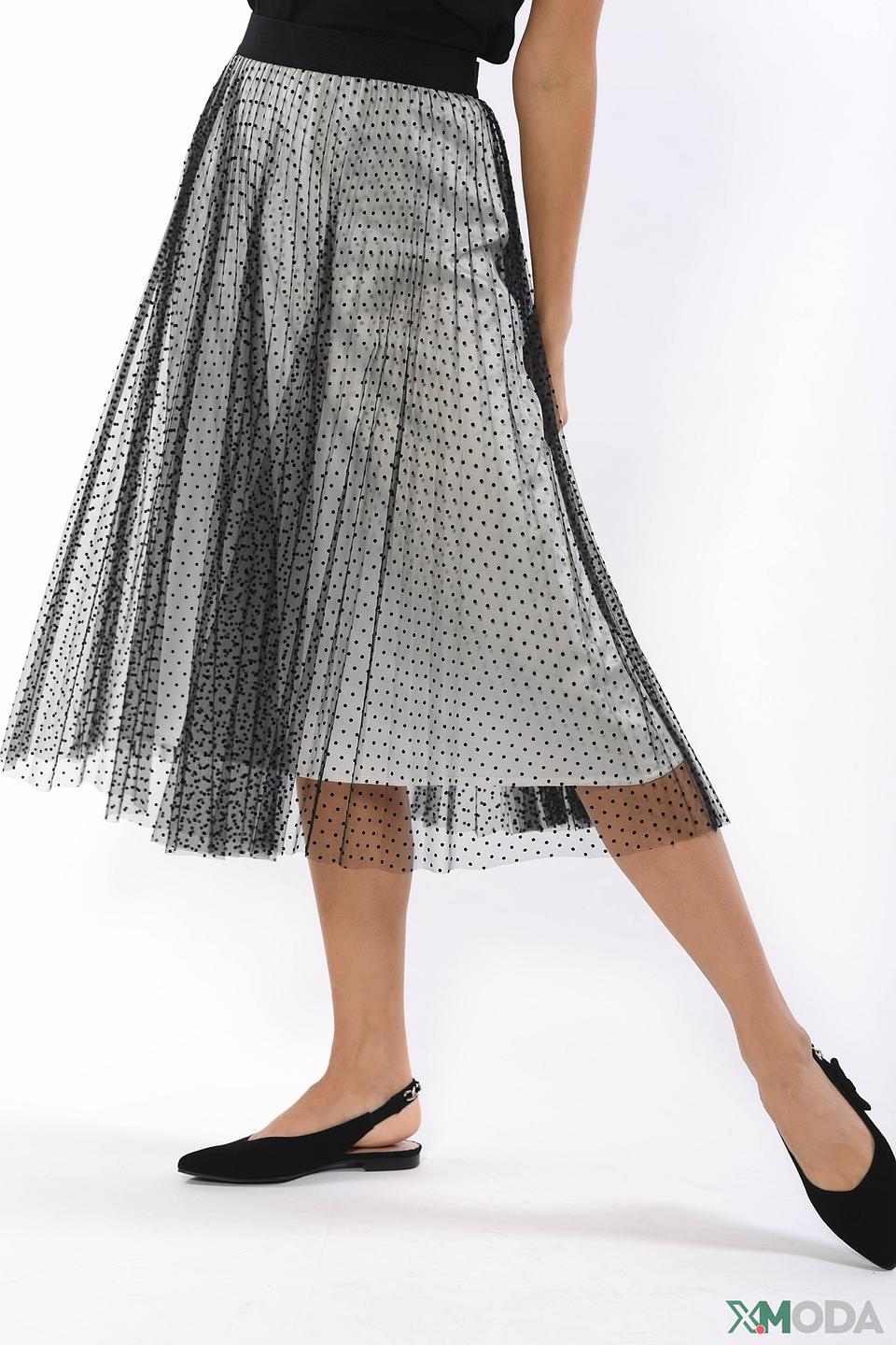 Юбка Escada Sport в горошек серая