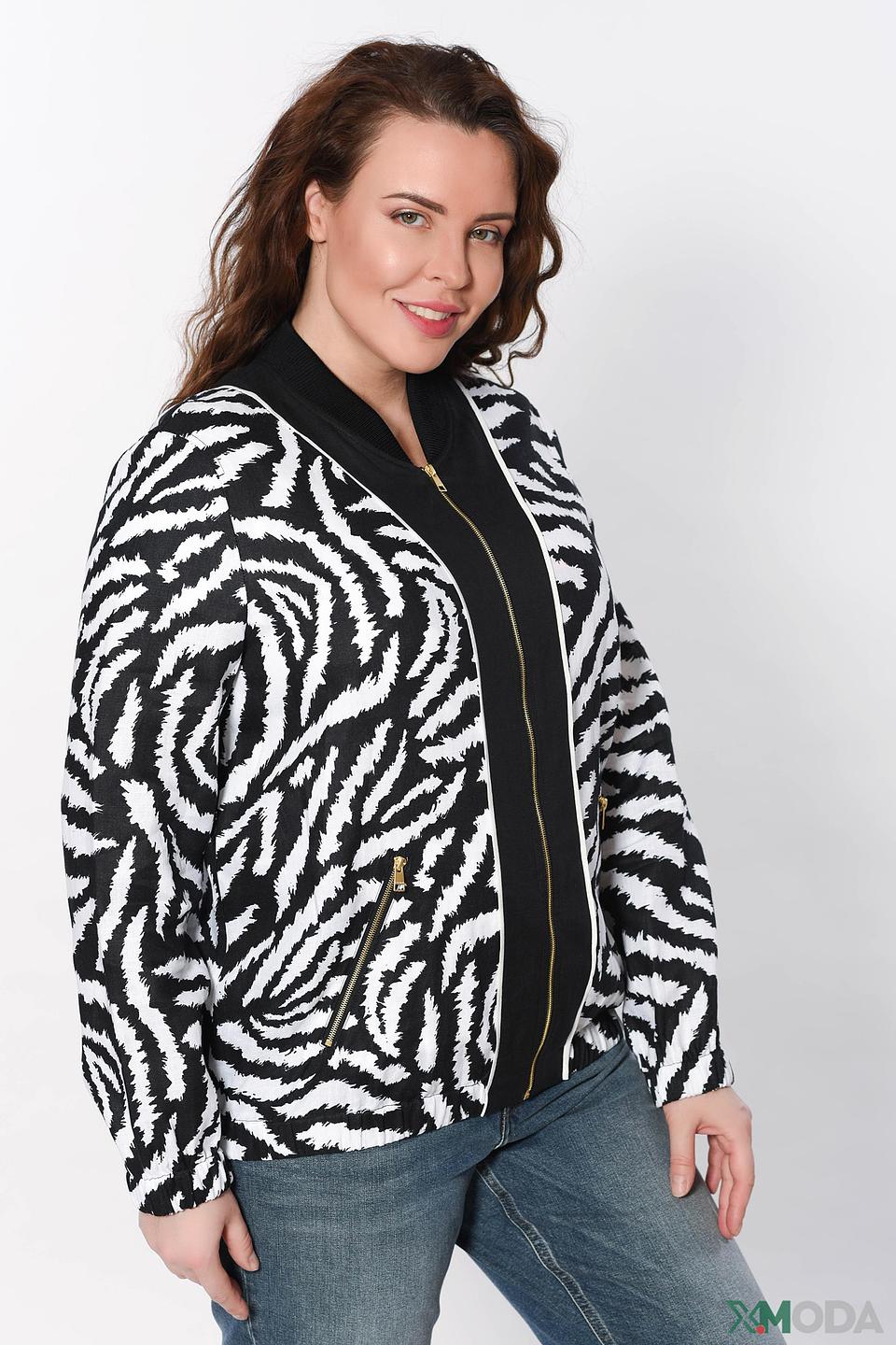 Ветровка Escada Sport в полоску чёрно-белая