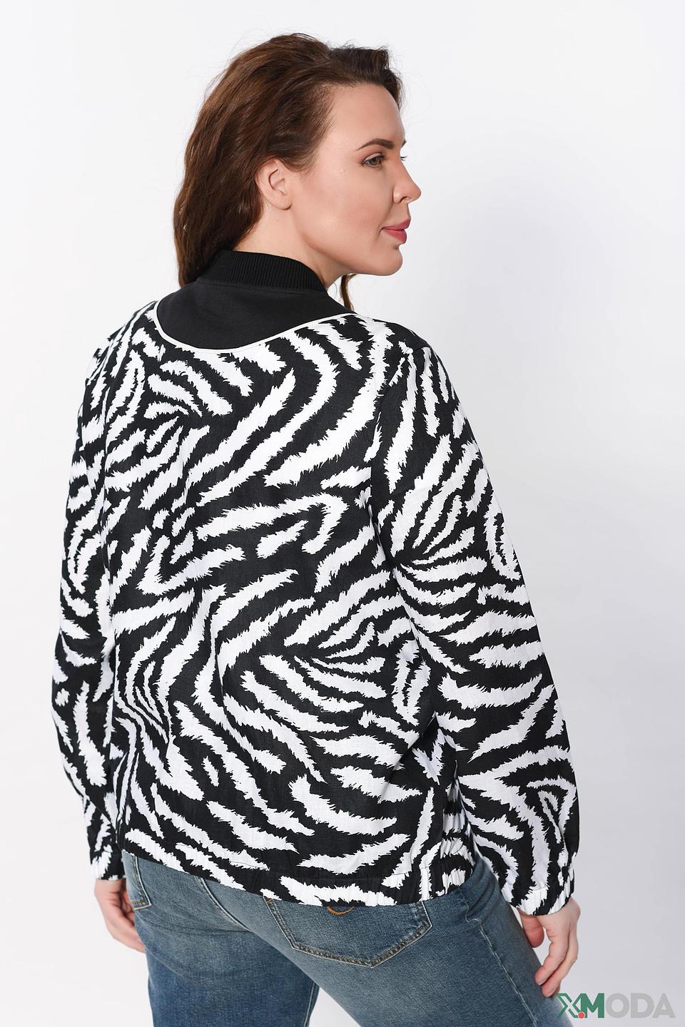 Ветровка Escada Sport в полоску чёрно-белая