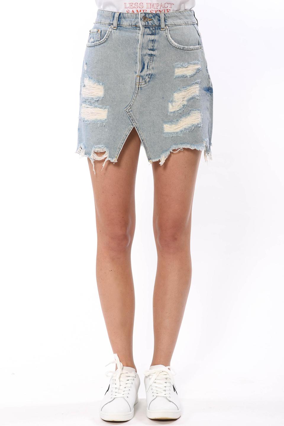 Юбка джинсовая Liu-Jo Jeans с рваным эффектом