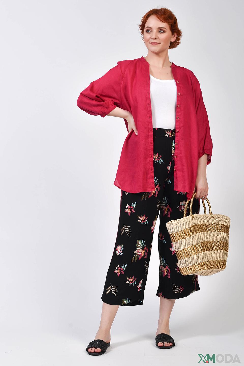 Блуза Gerry Weber малиновая льняная