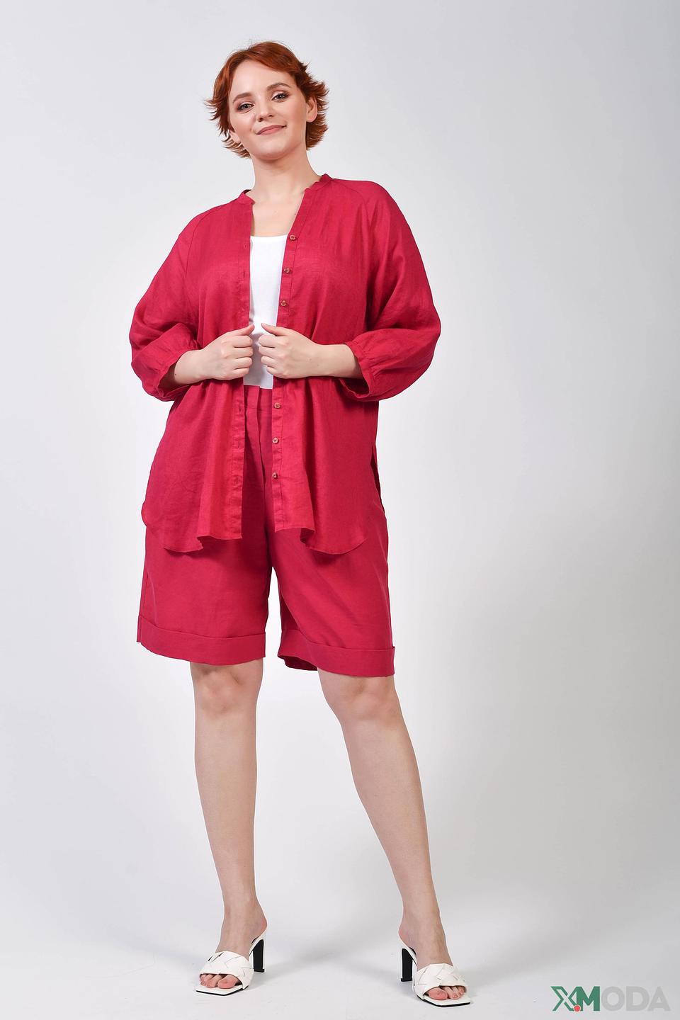 Блуза Gerry Weber малиновая льняная