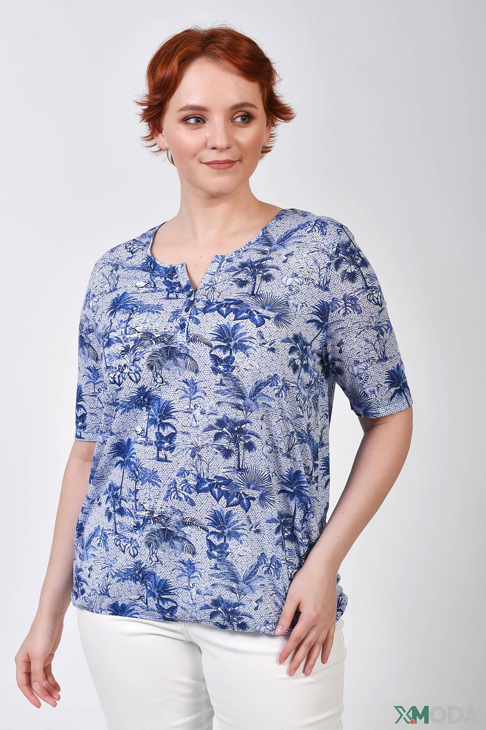 Блуза Gerry Weber EDITION синяя с принтом