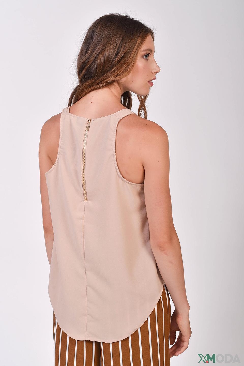 Блуза Alcott на бретелях бежевая