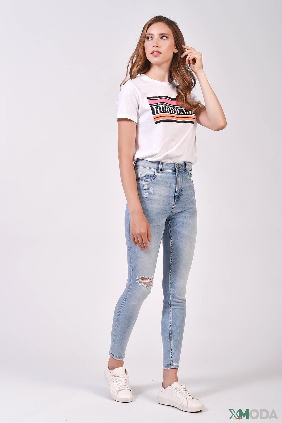 Брюки скинни Alcott голубые