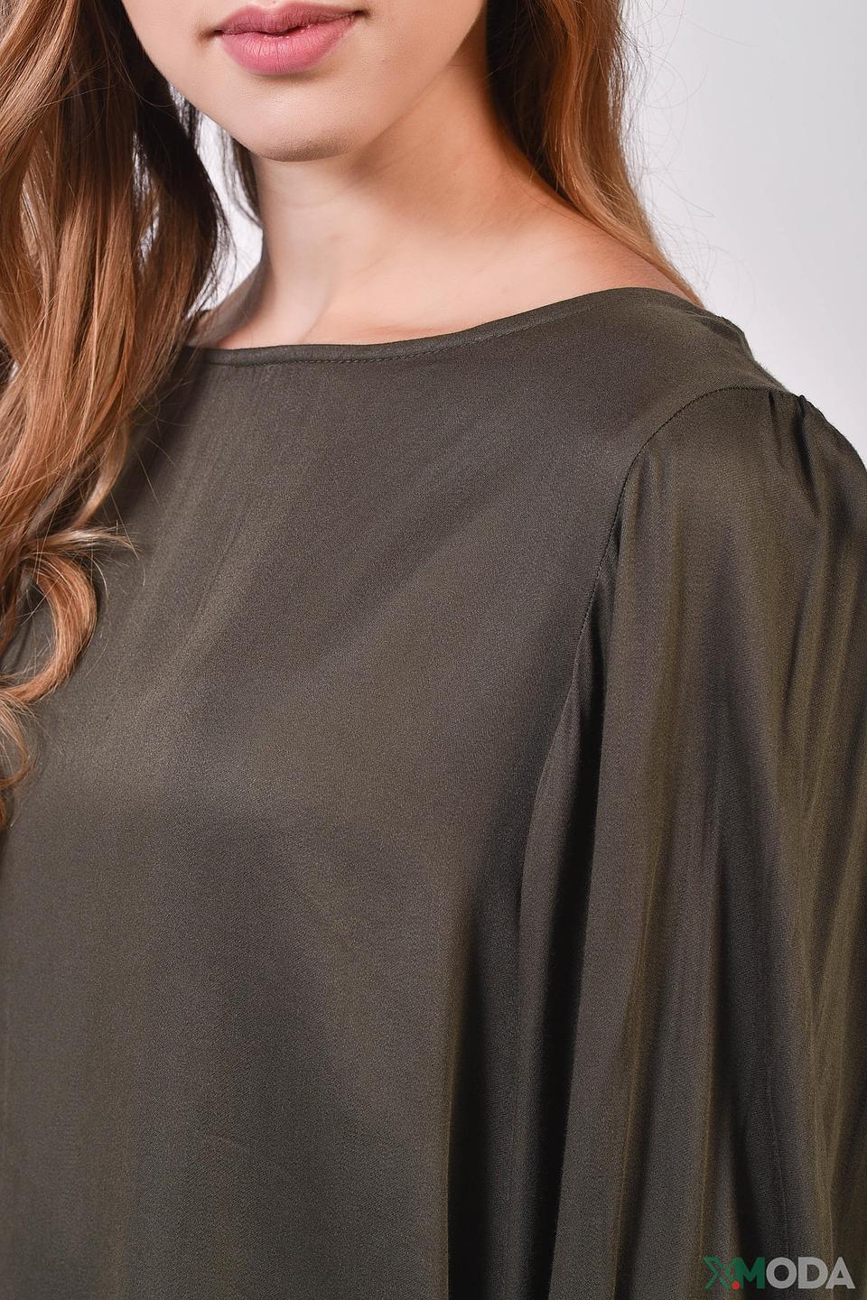 Блуза Alcott с объемными рукавами оливковая