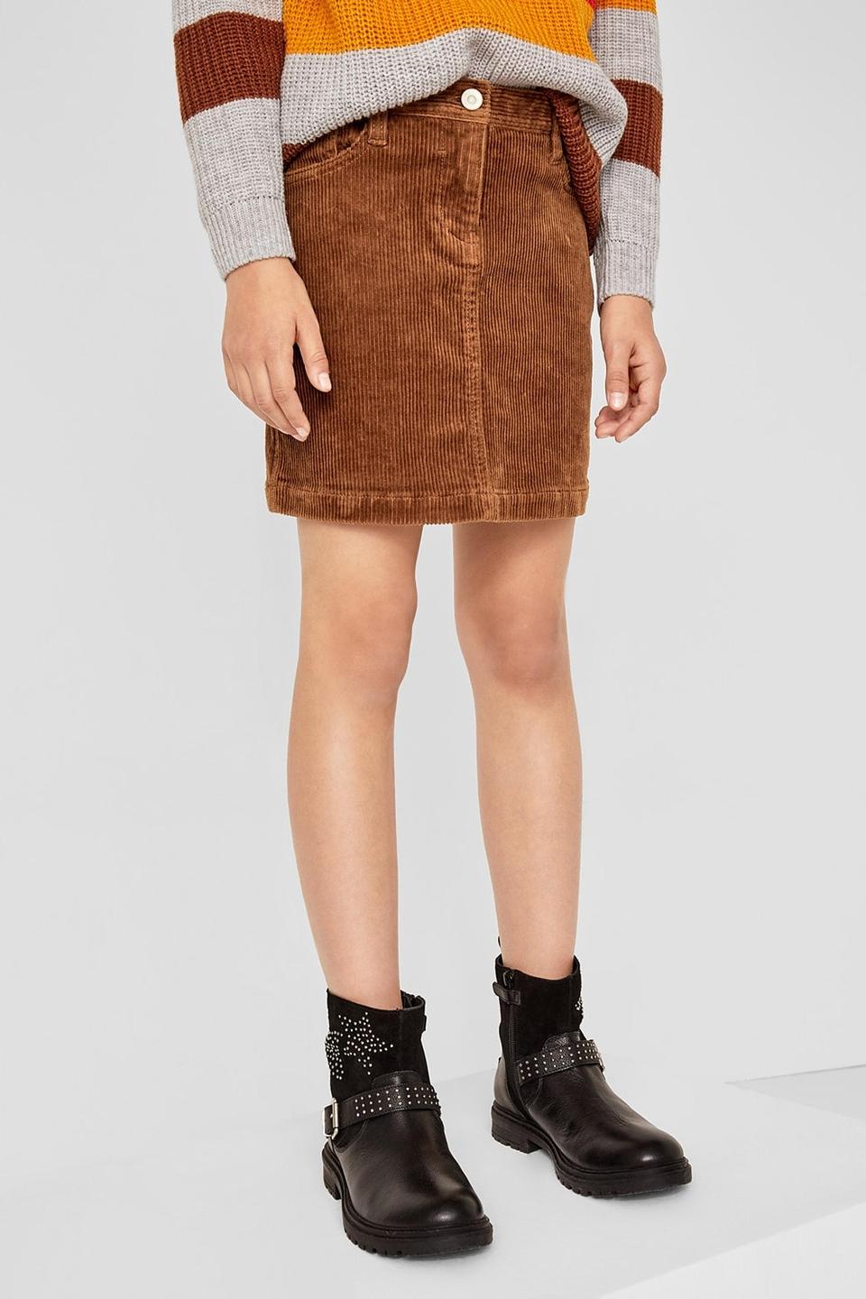 Юбка s.Oliver вельветовая коричневая