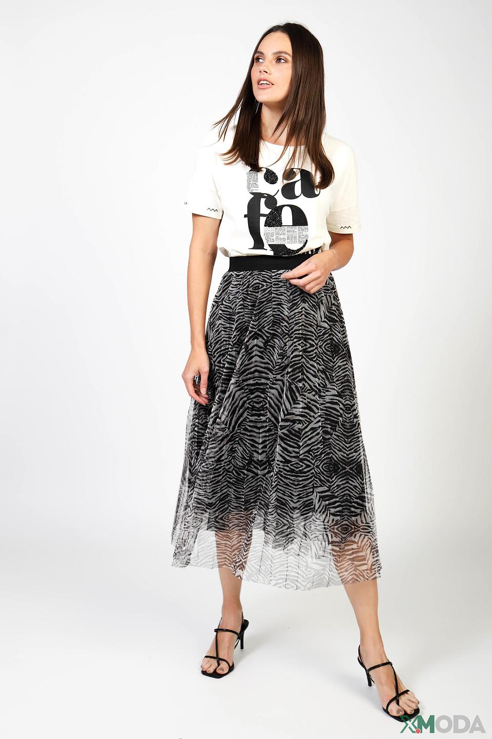 Юбка Margittes с принтом зебра